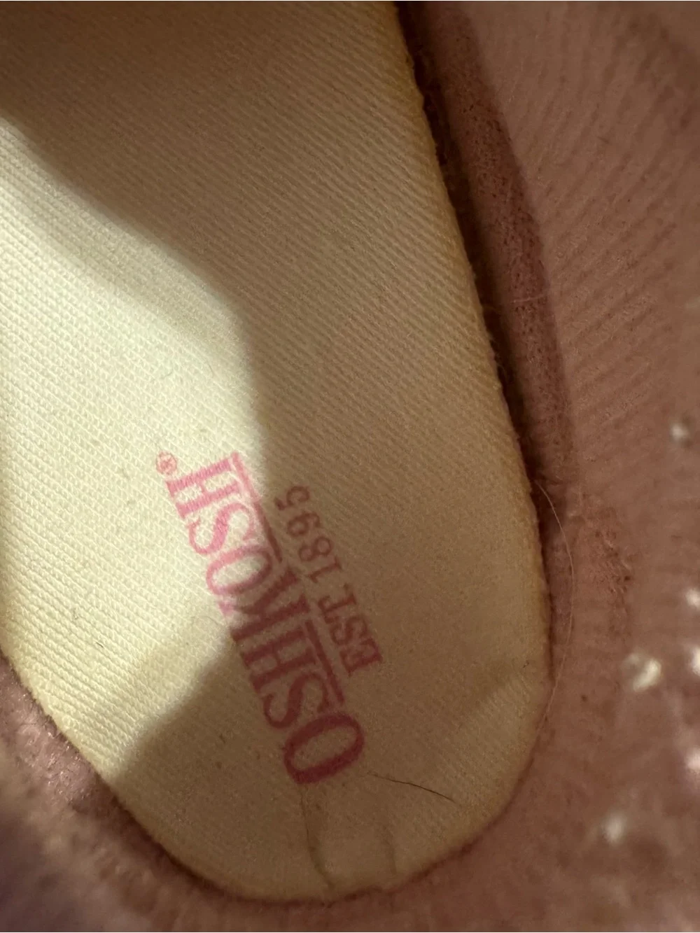 Vintage Oshkosh Crib Shoes Baby Butterfly Size 1 6-12 Weeks White Embroidered-